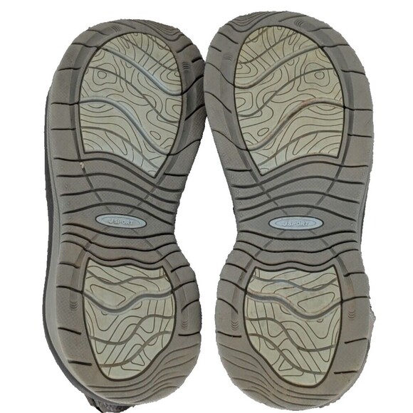 CUTE!  J Sport By Jambu Strappy Gray Blue Sandals Womens sz 8 - Picture 9 of 10